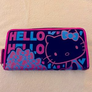 Hello Kitty Black Canvas Wallet